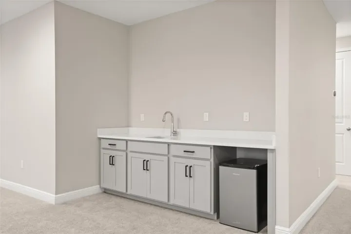 Upstairs wet bar in loft