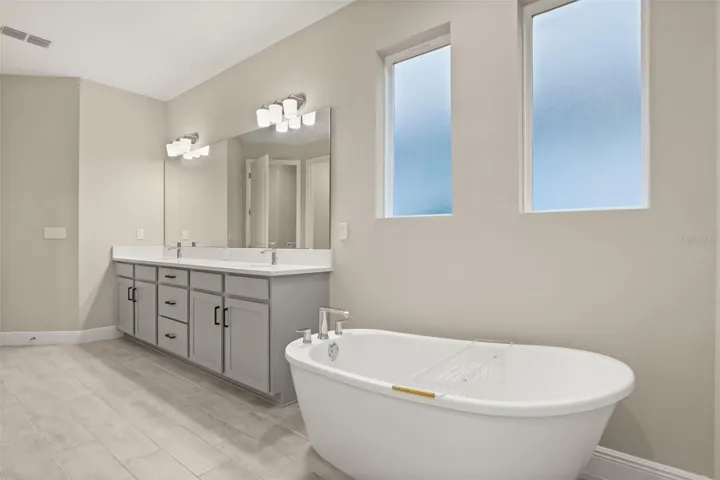 Master bathroom with soaking tub