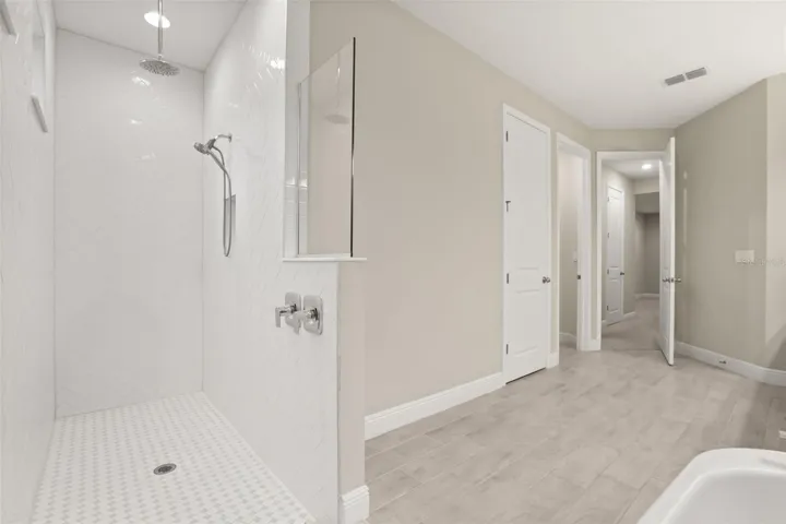 Master bathroom with walk in shower