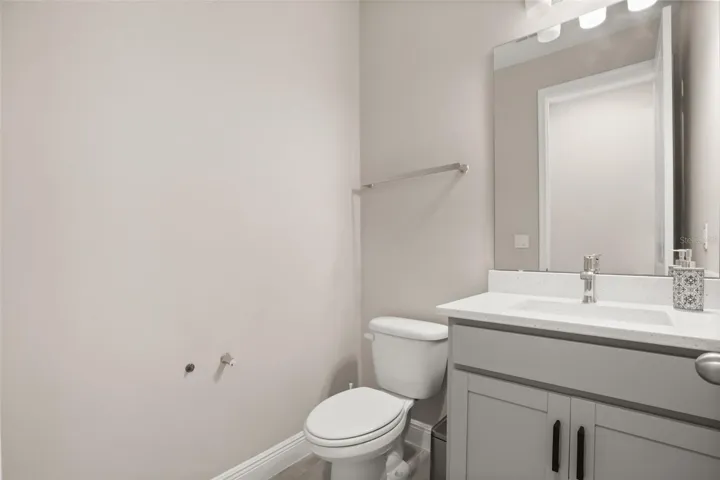 Half bathroom downstairs
