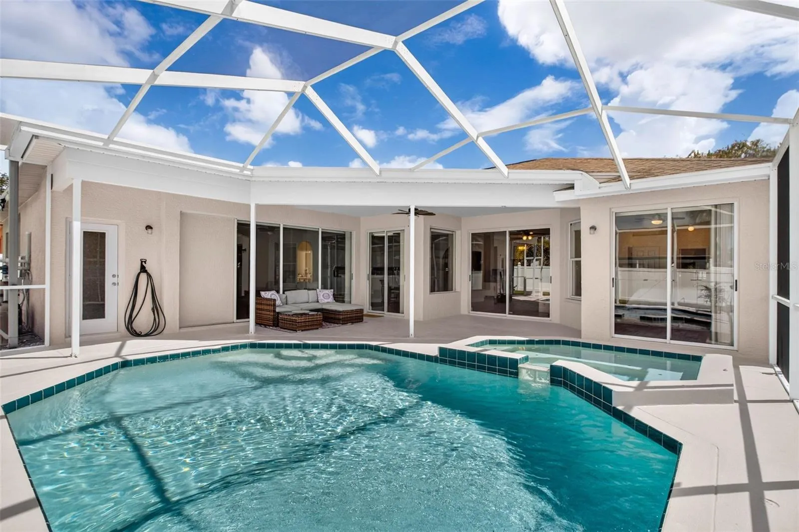 Saltwater pool and spa
