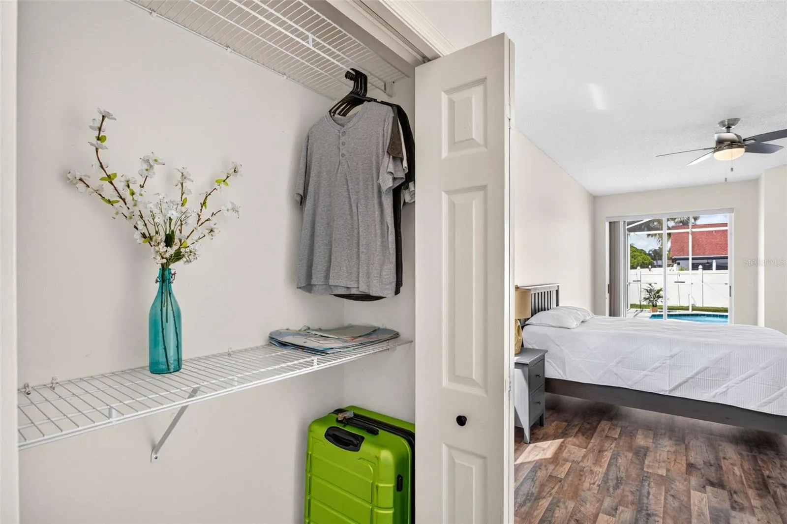 Secondary closet in primary suite