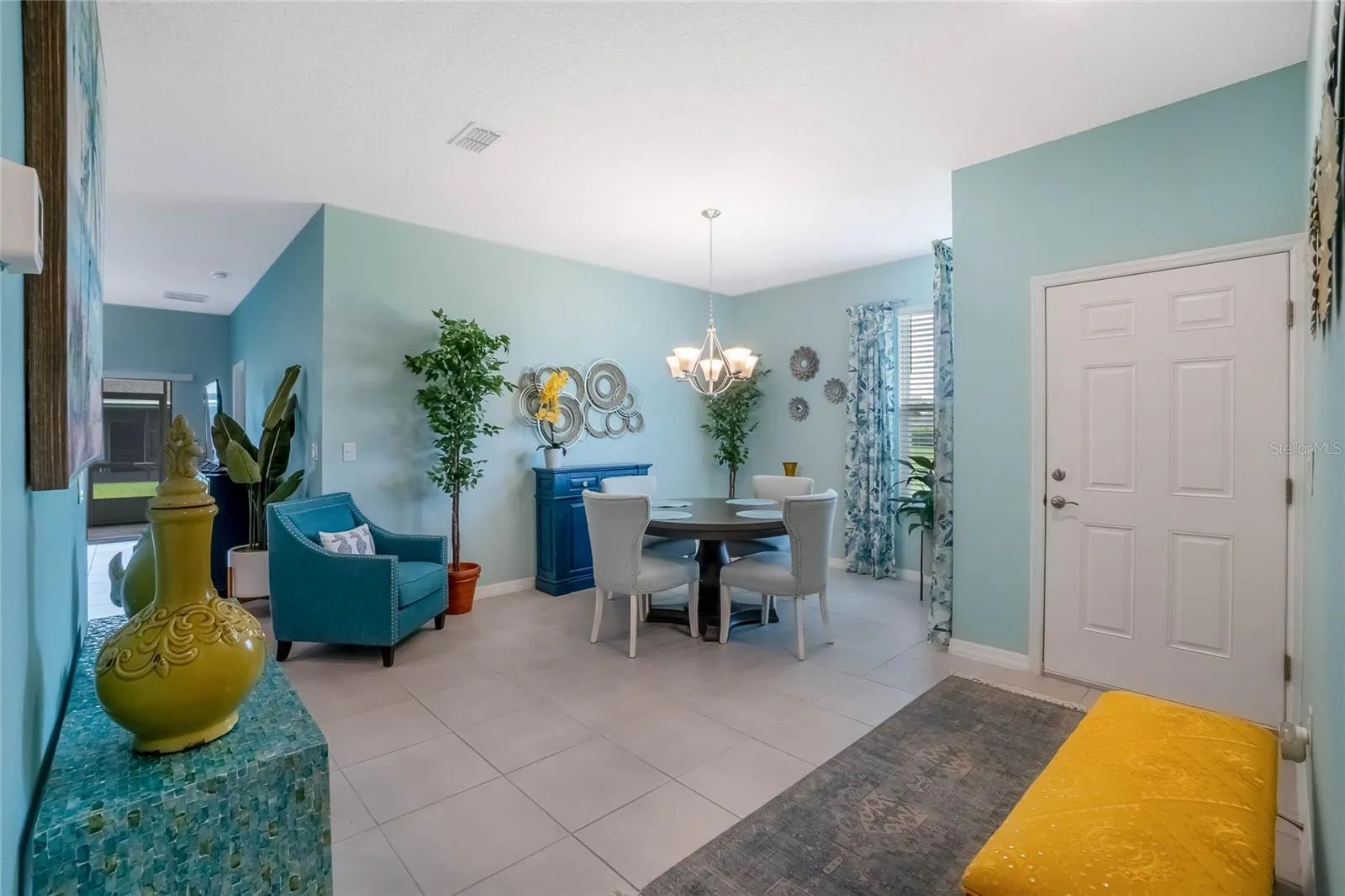 Entry way and dining room