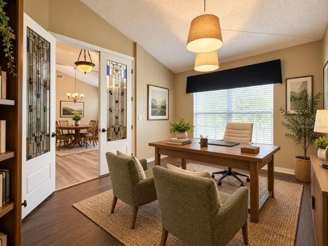Dedicated home office – virtually staged