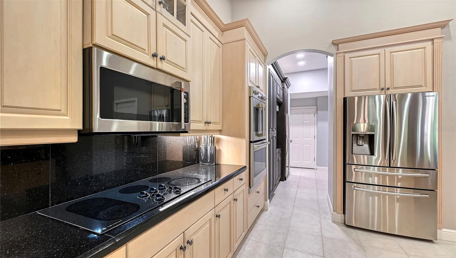 Kitchen with Stainless Steel Appliances.