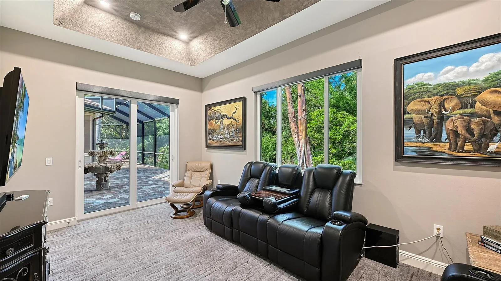 Fourth Bedroom - currently a television-media room.