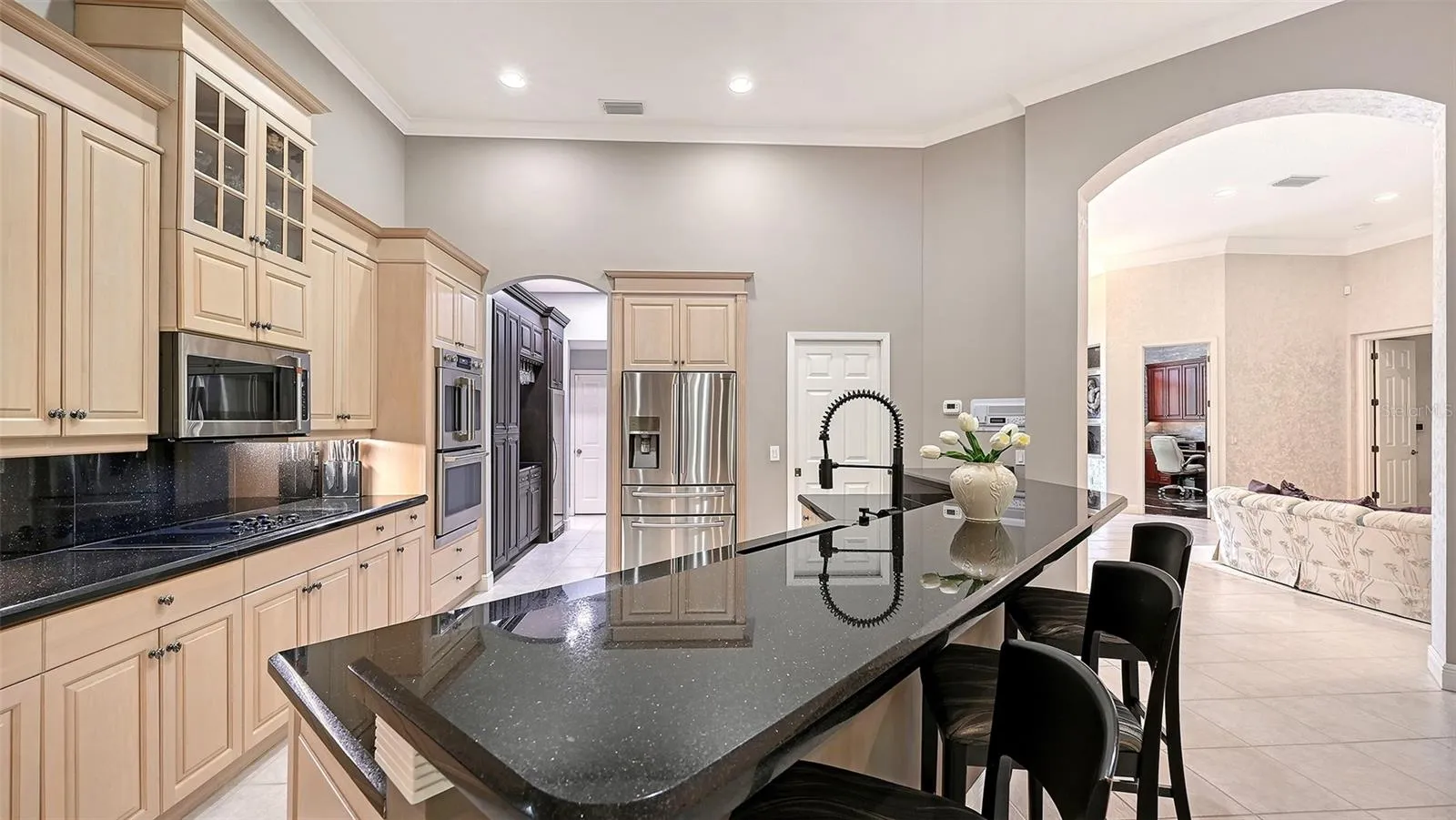 Kitchen with counter-top.