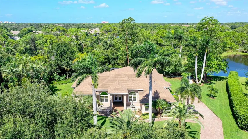 Front of the home on the Preserve and the Lake.