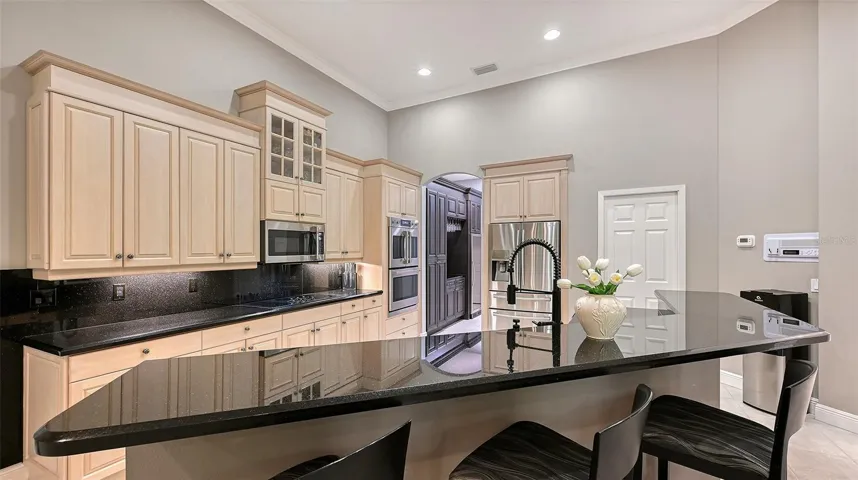 Kitchen with counter-top.