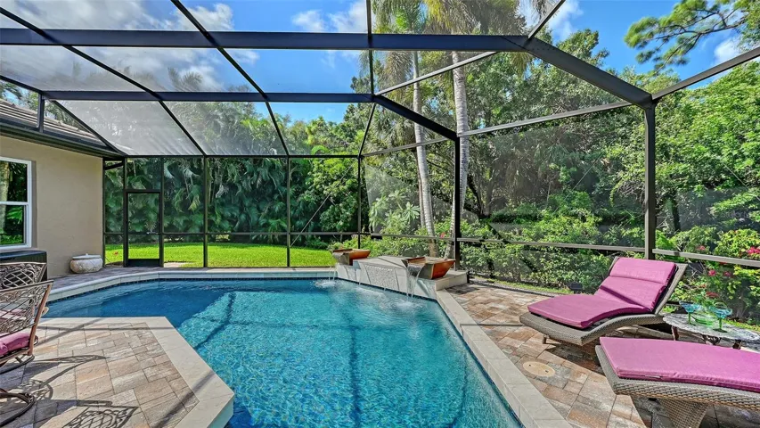 Screened pool area.