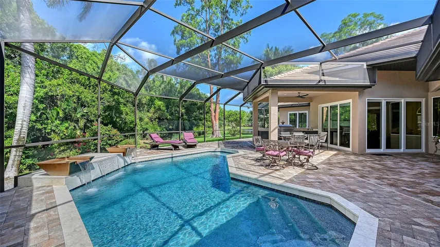 Screened pool area.