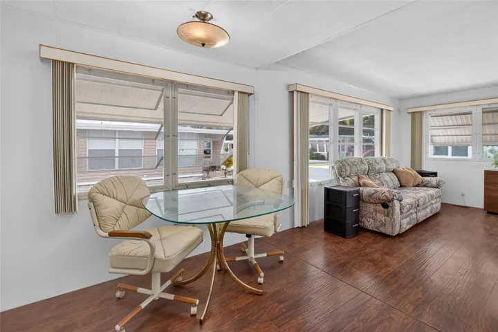 Original table and couches stay, kitchen chairs do not