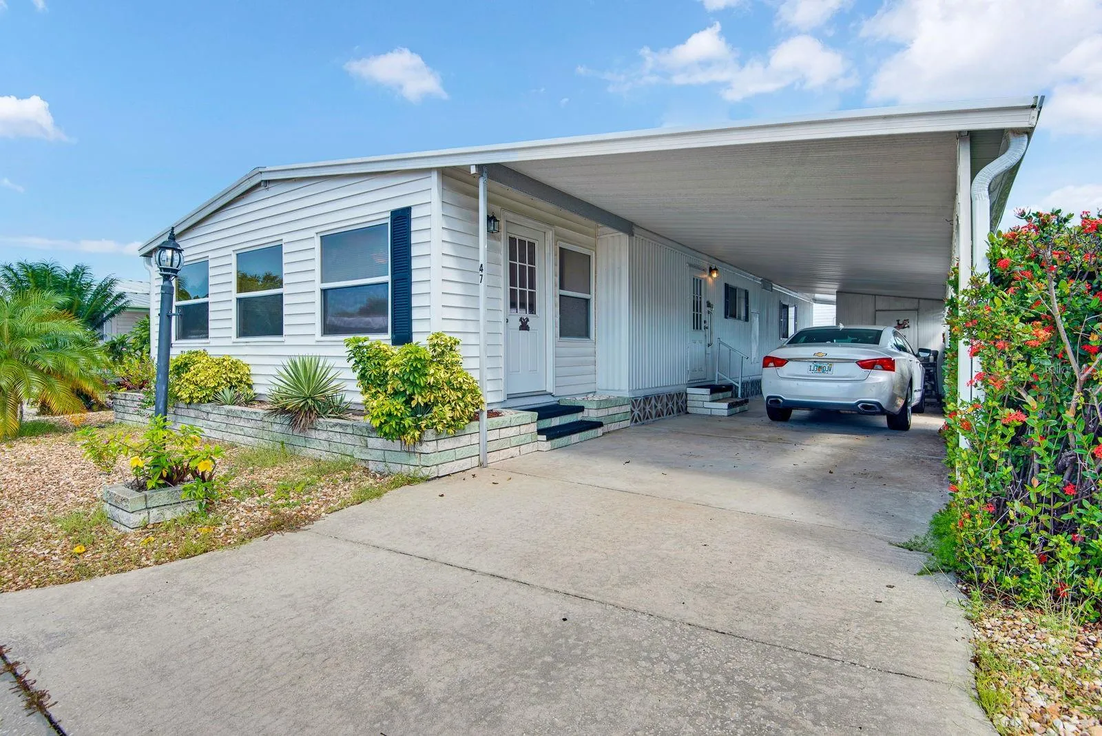 Front of home showing carport