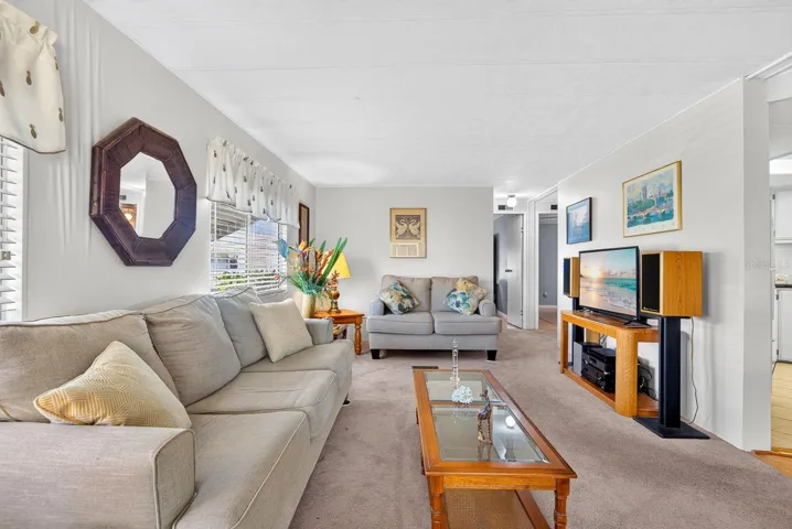 Living room area facing north