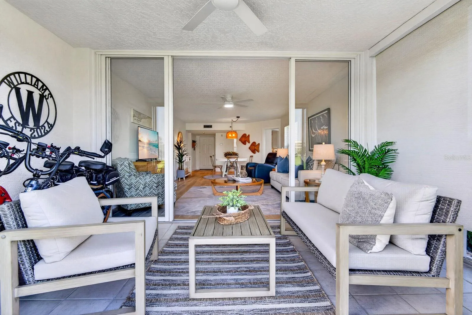 Looking inside from lanai