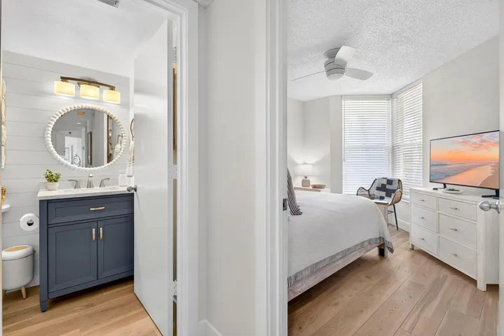 Guest bath and guest bedroom wing