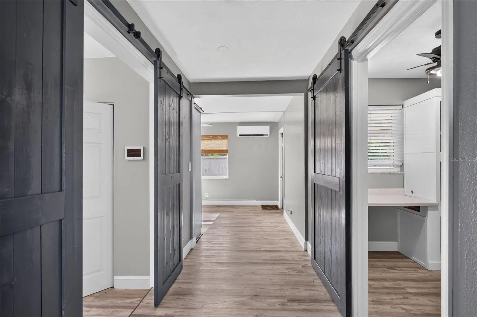 Hallway - Flex rooms on each side