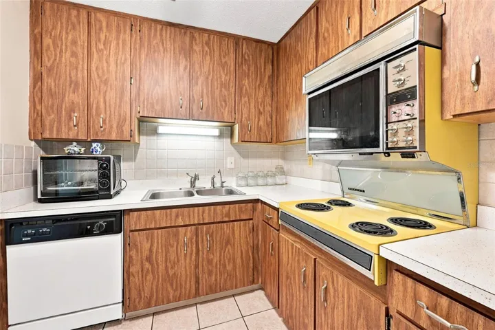 mid-century modern kitchen with period correct appliances
