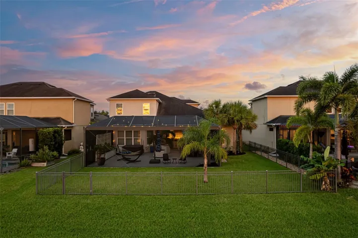 Spacious, fenced backyard with an open feel.