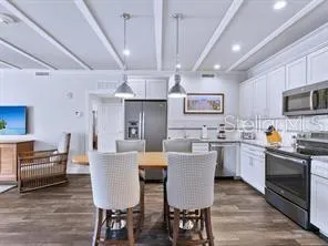 kitchen and dining area