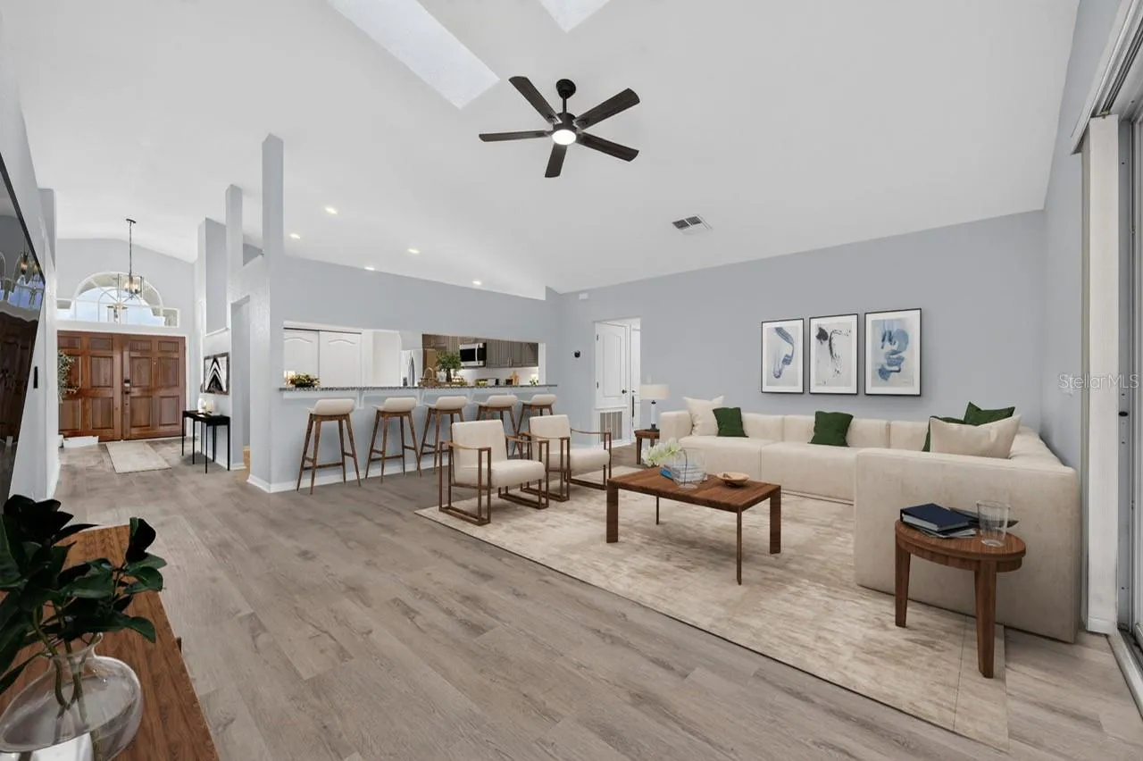 Staged family room