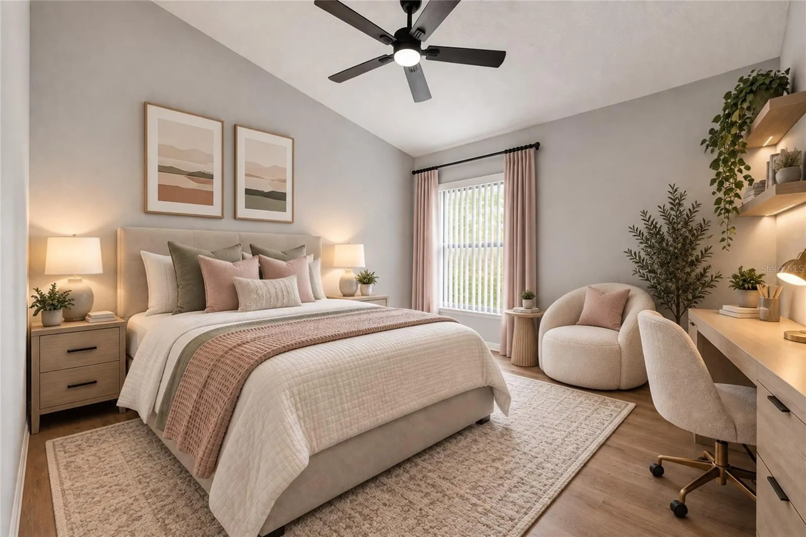 Staged fourth bedroom