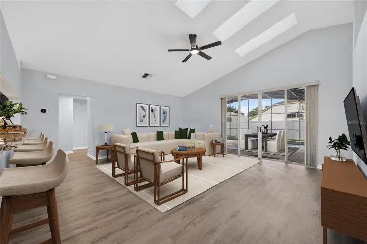 Staged family room