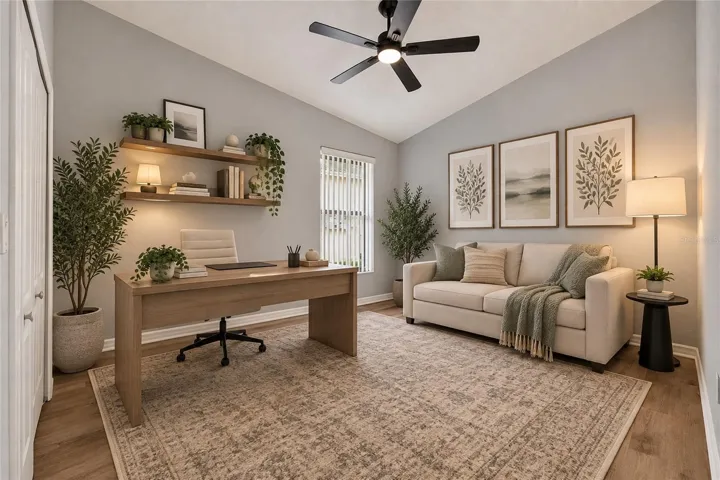 Staged second bedroom