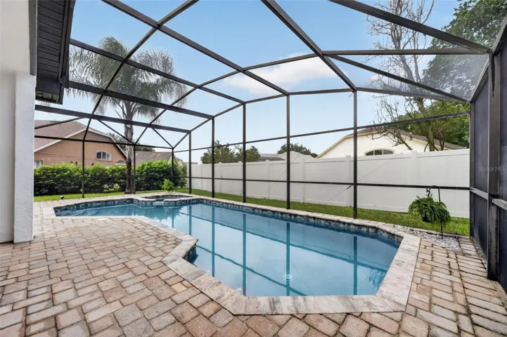 Resurfaced enclosed pool