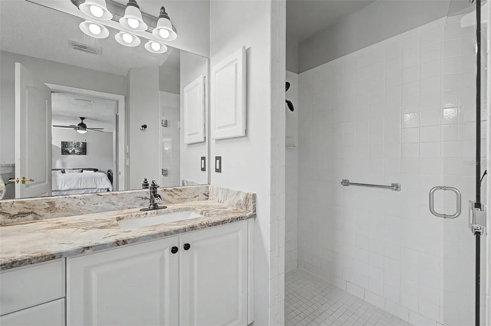 Oversized, step in shower