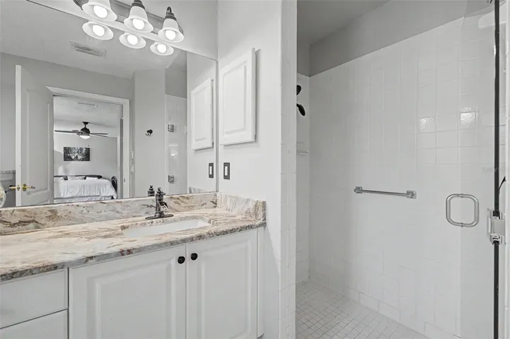 Oversized, step in shower