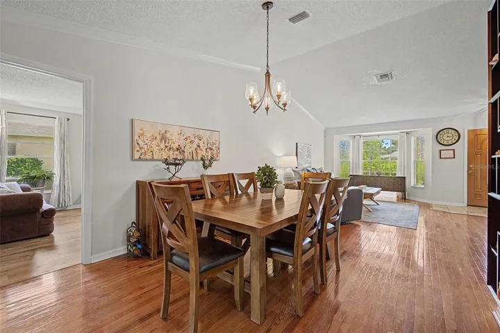 Dining area adjoins living room