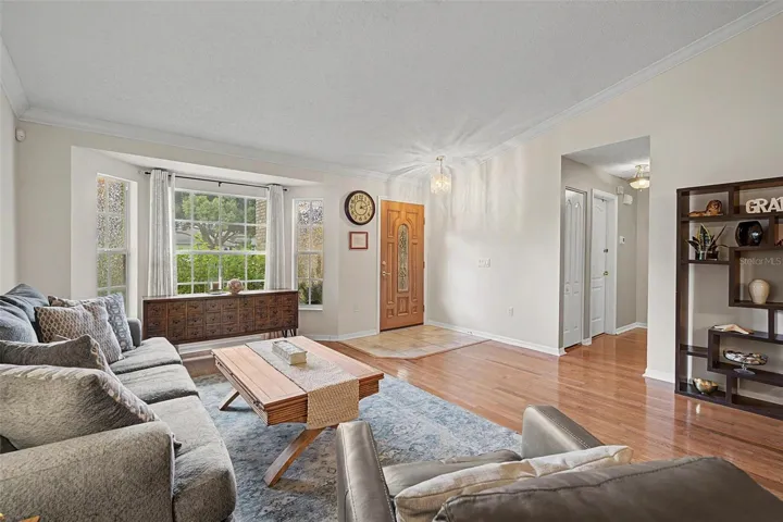 Open and airy with the vaulted ceiling and large window