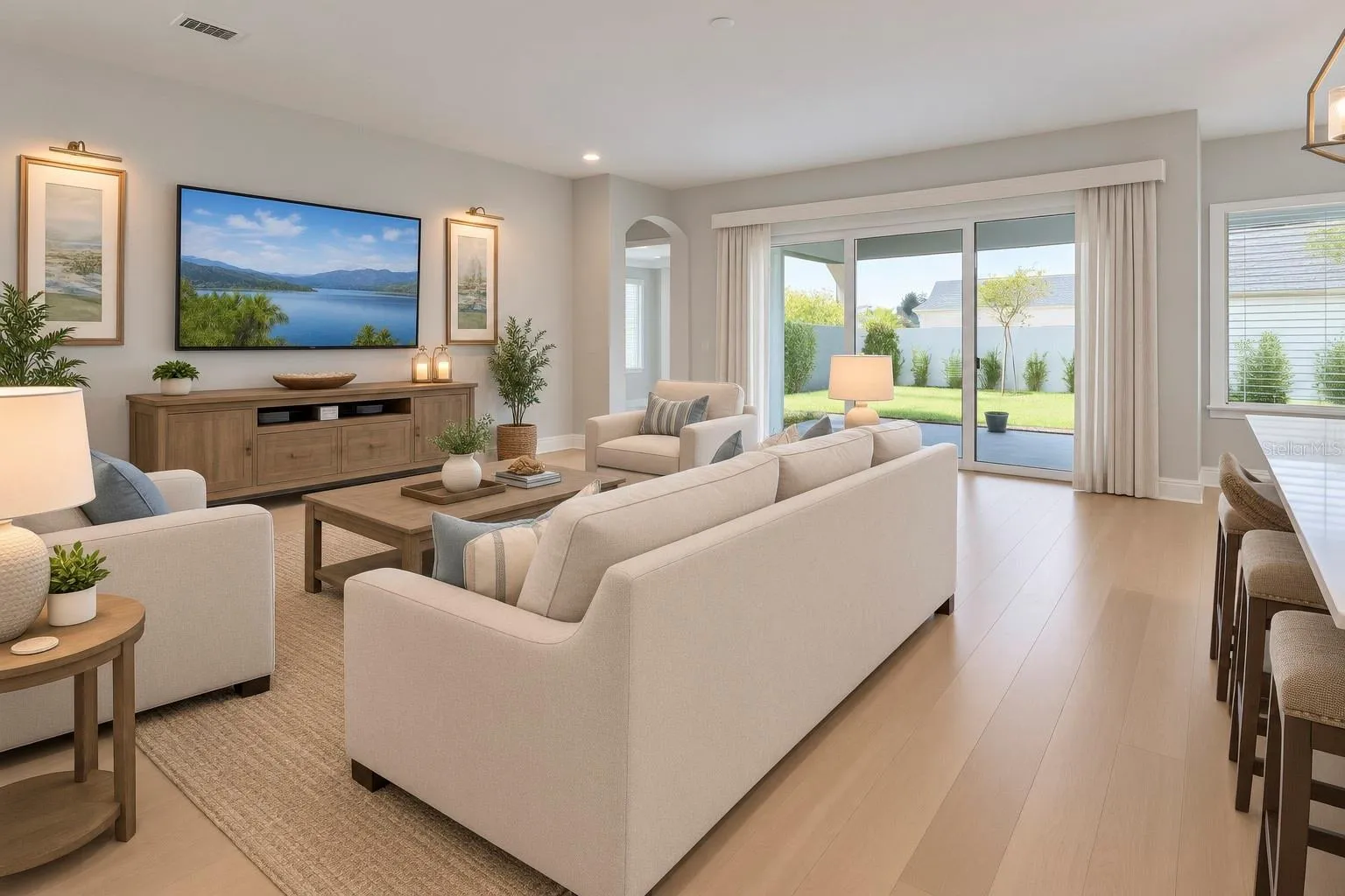 Staged living room