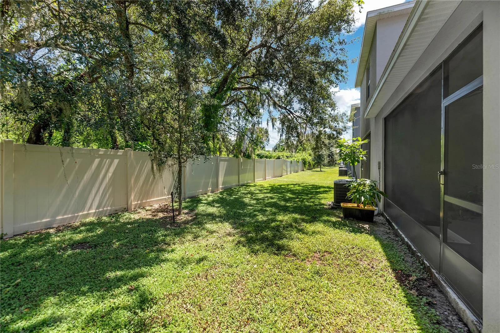 The area is completely fenced for safety and privacy.