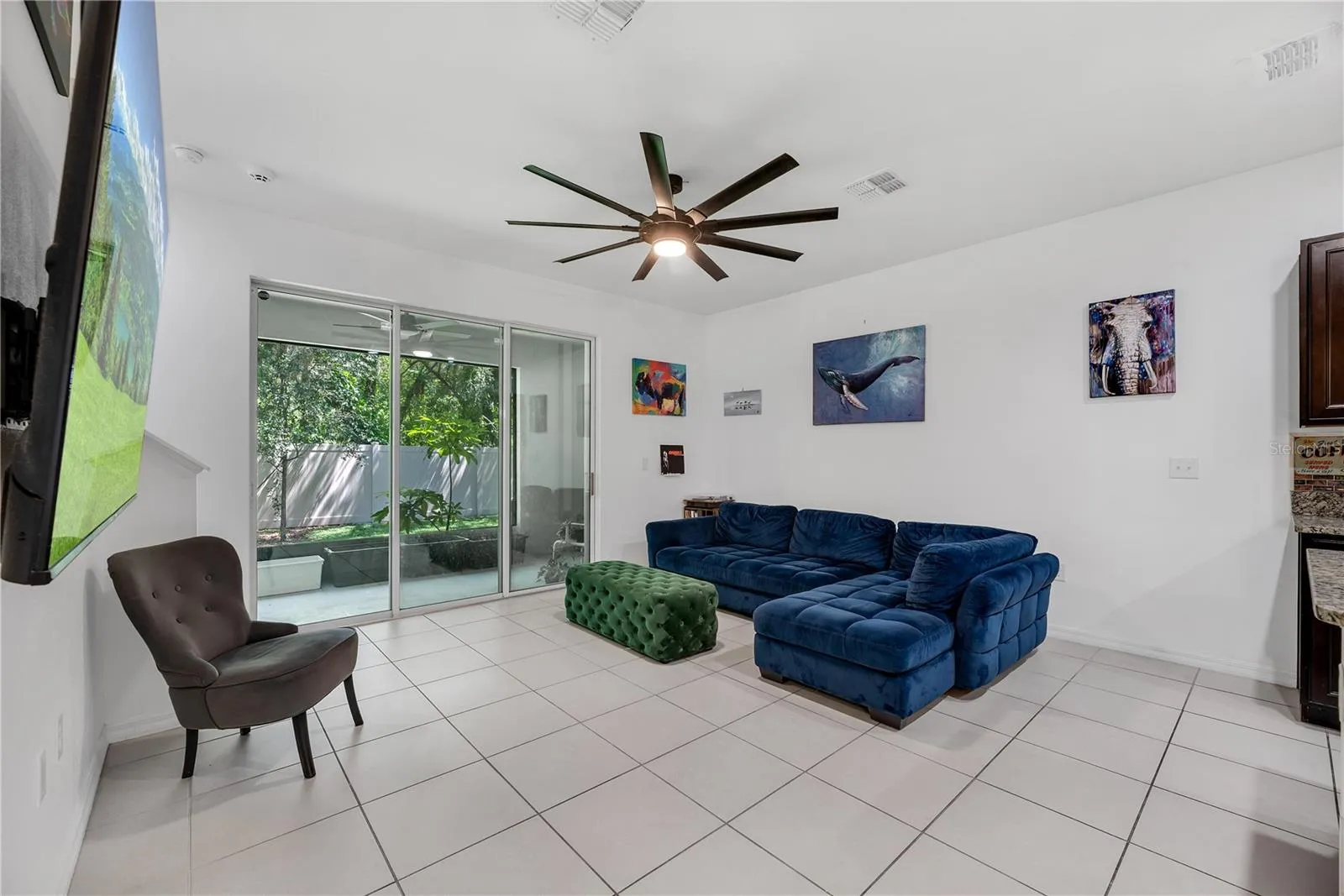 The kitchen flows naturally into the living area, making it easy to stay connected.