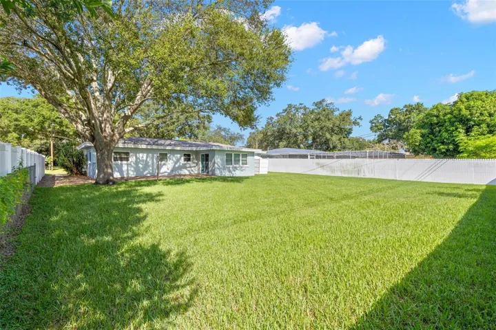 Large backyard