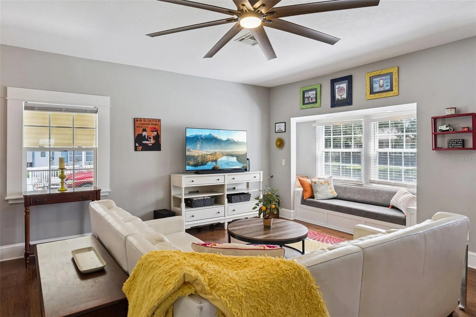 Living Room and Built-in Window Seat
