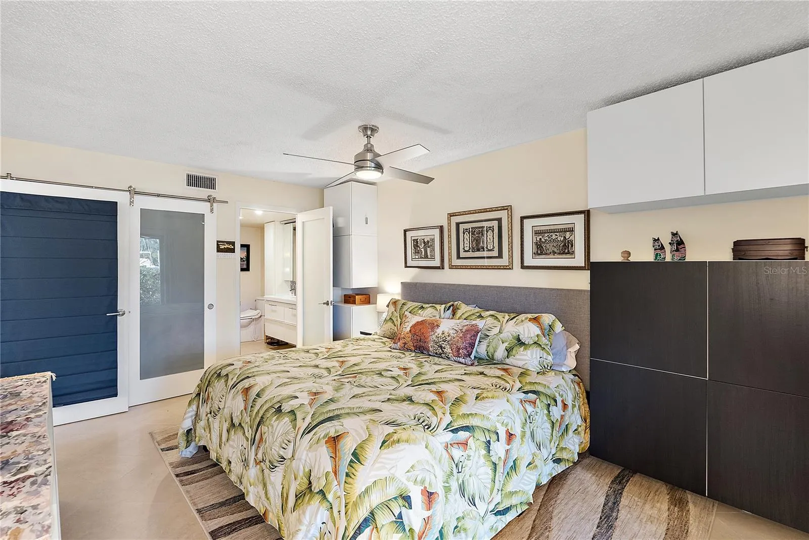 Waterside primary suite.