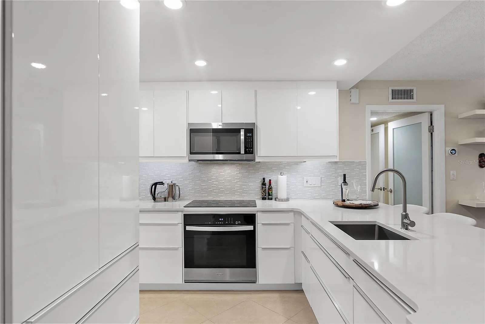 Sleek and modern kitchen.