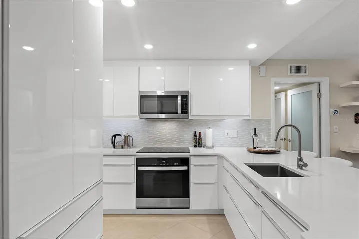 Sleek and modern kitchen.