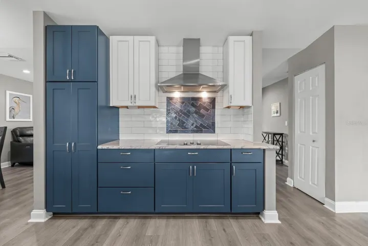 Multiple access points to the kitchen. Plenty of cabinet space!