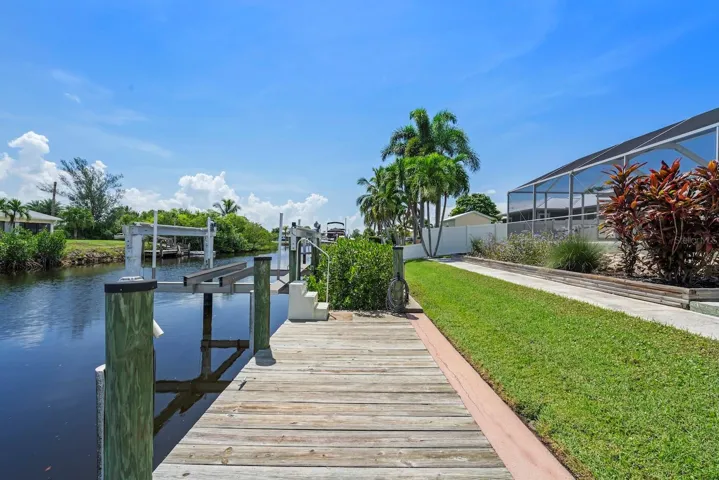 Private dock with boat lift cont.