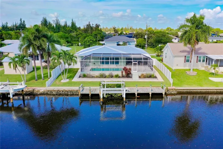 Exterior of the home on canal.