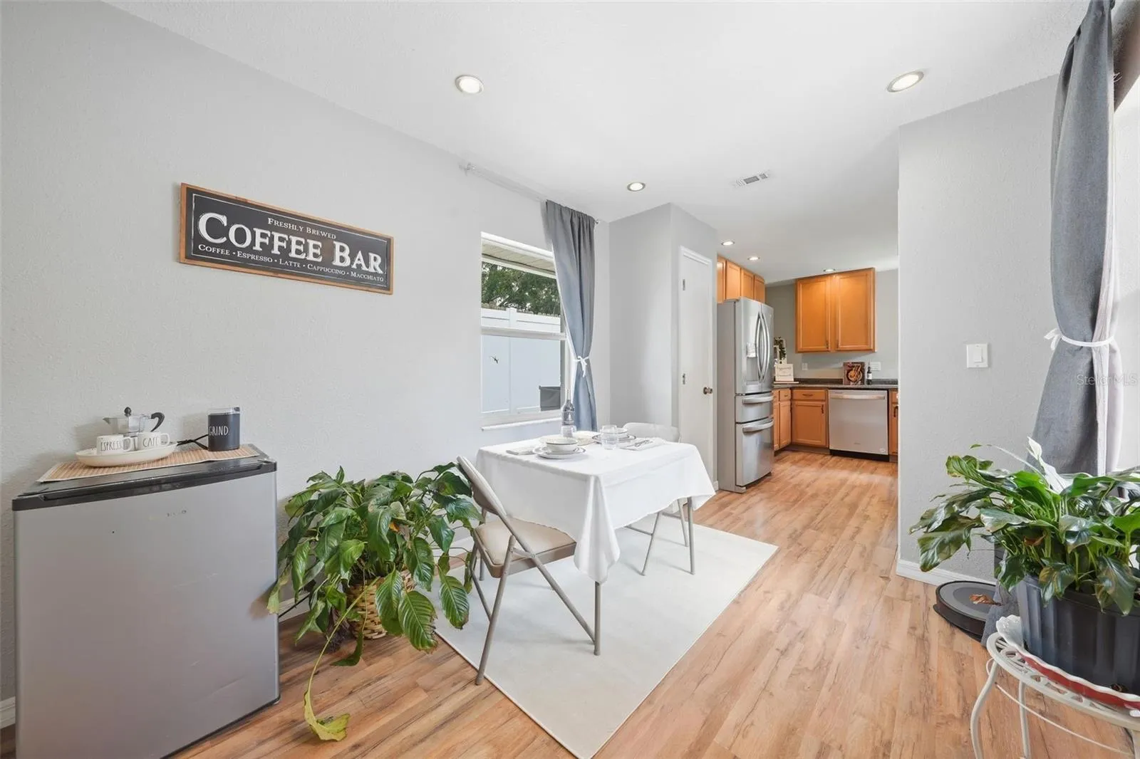Comfy Kitchen offers enough space for your own coffee bar!