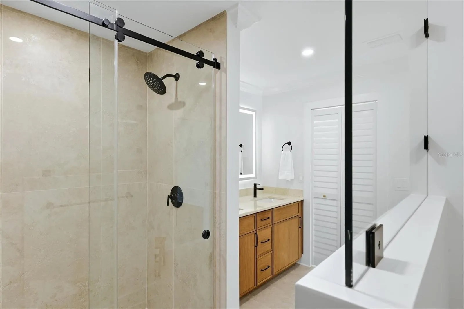 Large walk-in shower