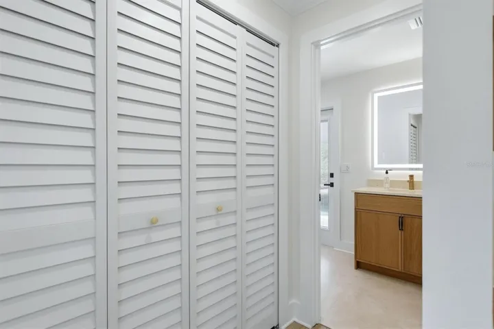 Plenty of closet space. Hall closet
