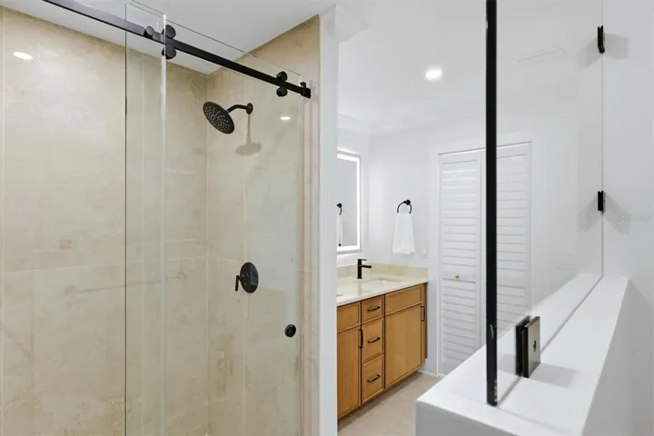 Large walk-in shower