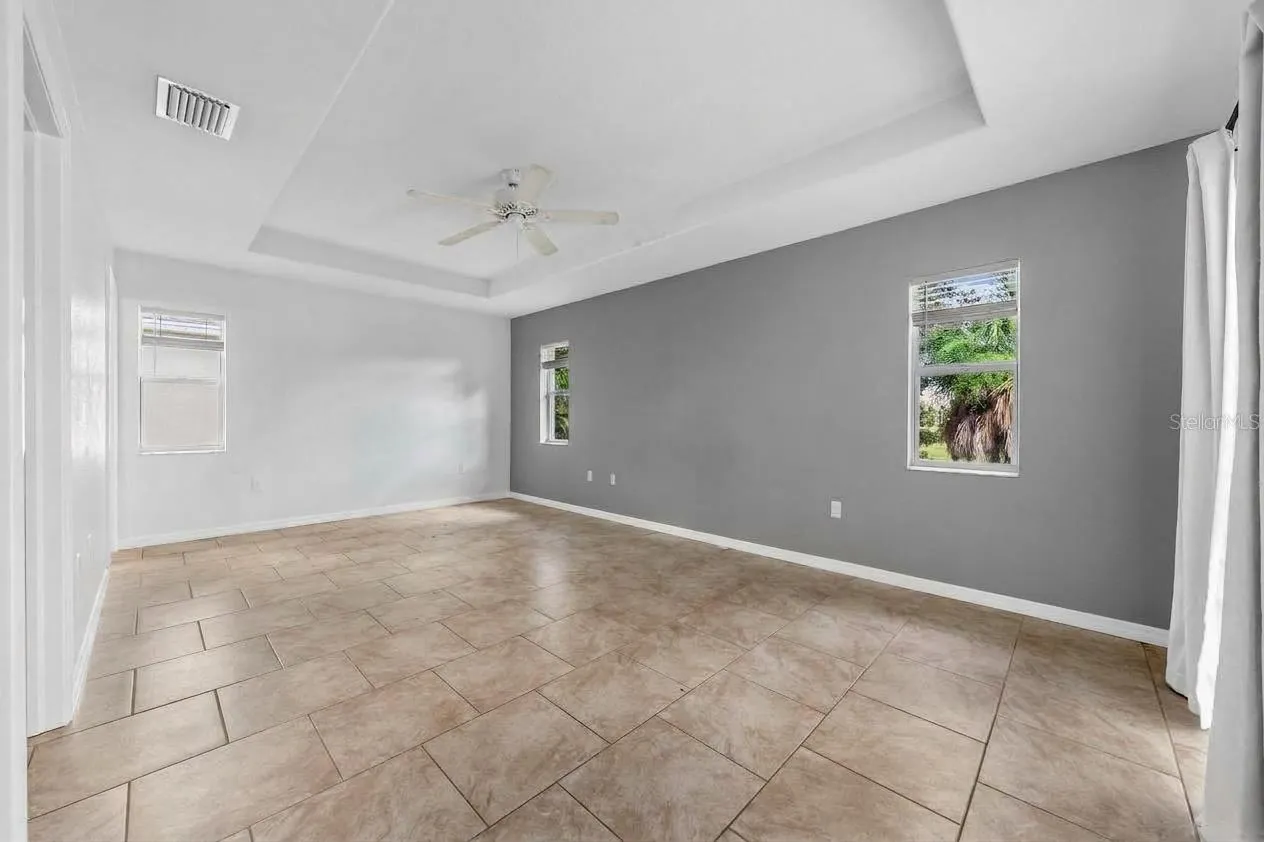 Primary Bedroom with Coffered Ceilings