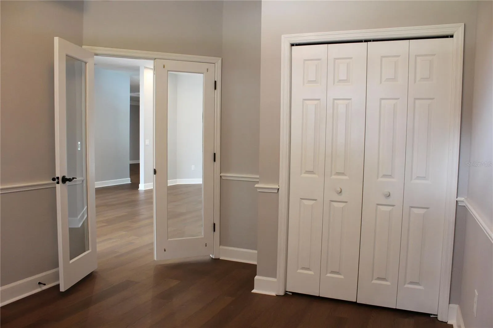 Home office adjacent to master bedroom
